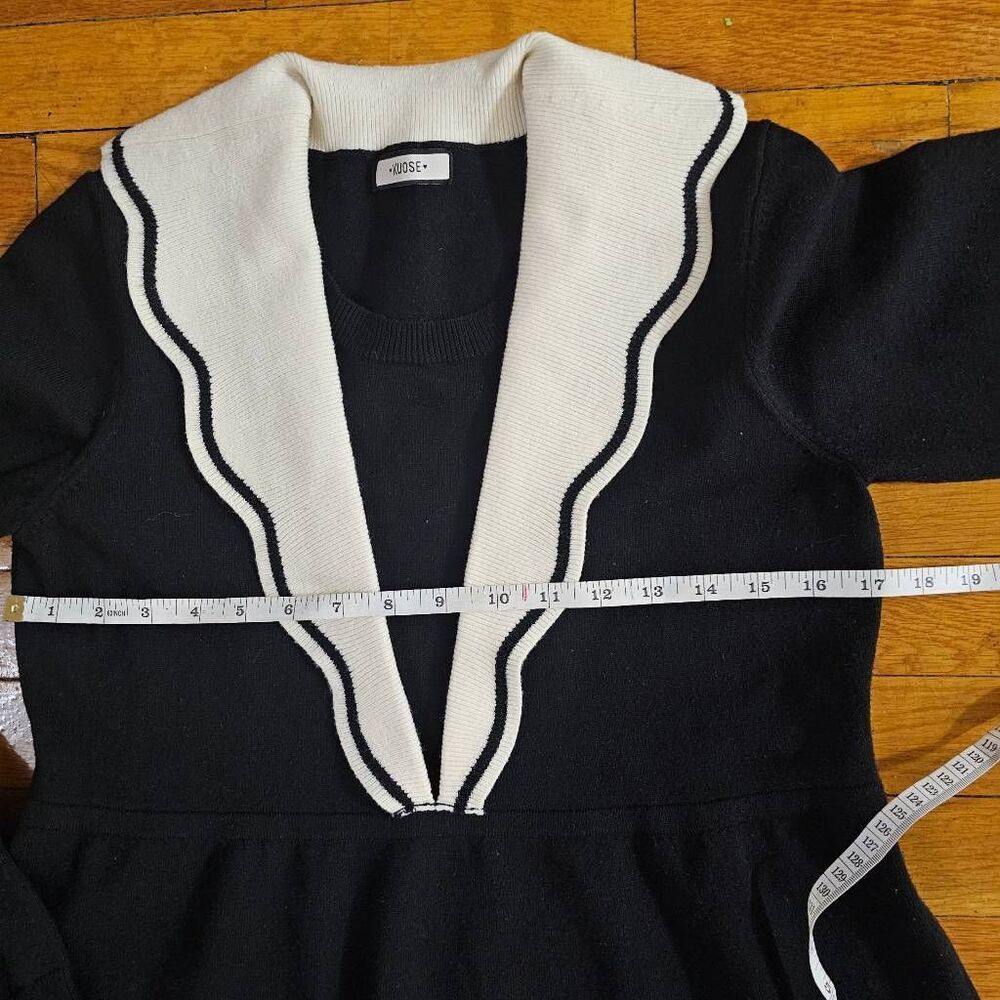 Kuose Women's Knit Sweater Dress Black Size Large - Picture 5 of 9